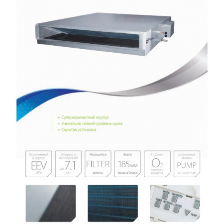 Канальный блок VRF системы Ballu BVRFDS-KS6-36P